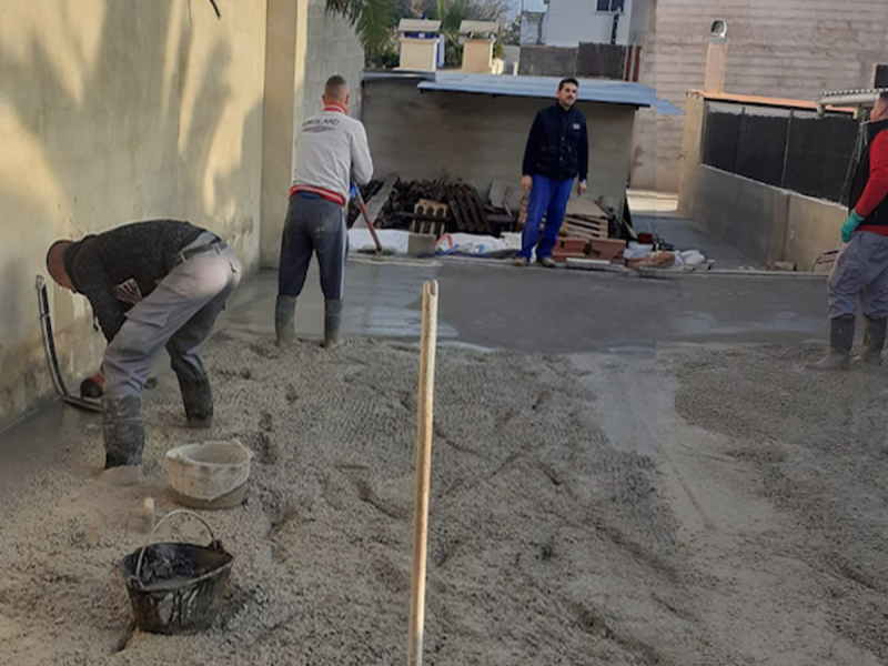 Preparando el terreno para poner hormig