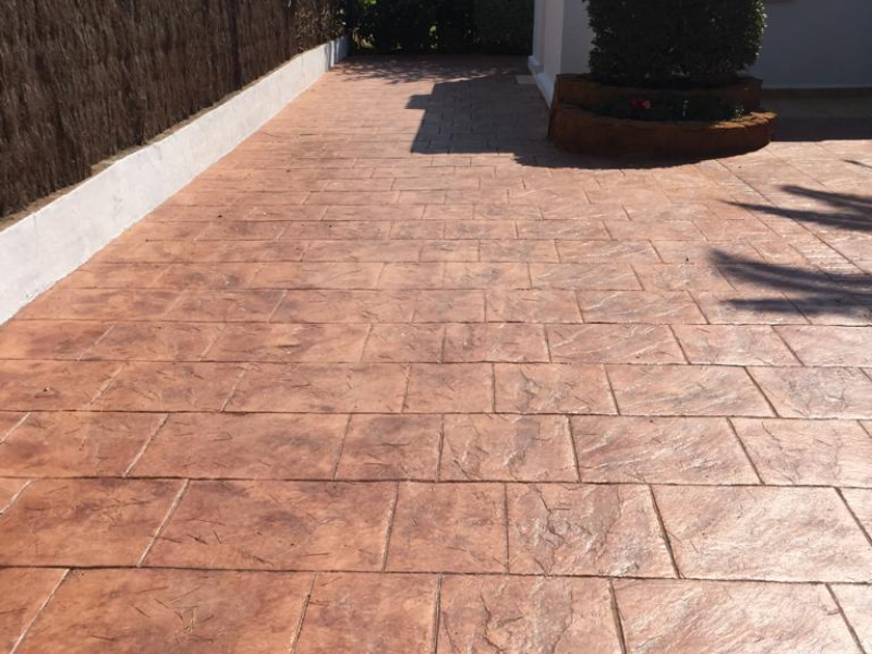 patios hormigon Precio suelo hormigón impreso valencia 