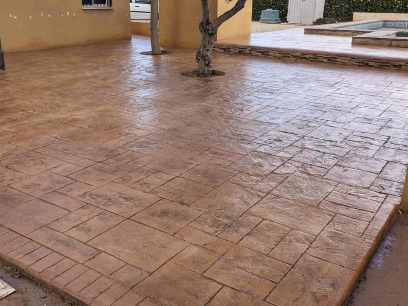 PATIOS CHALET HORMIGON IMPRESO Alcossebre  