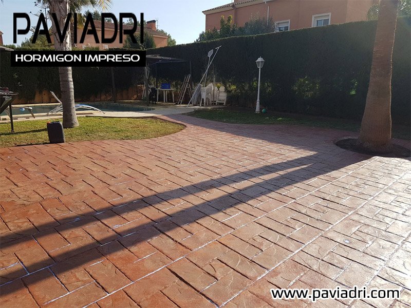 pavimento exterior barato Hornigon impreso Albacete  