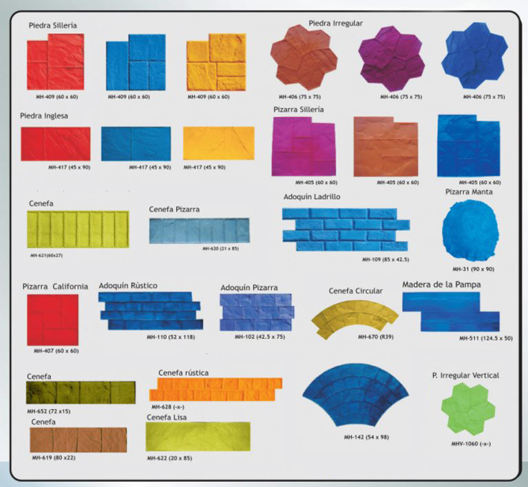 Moldes de hormigón impreso